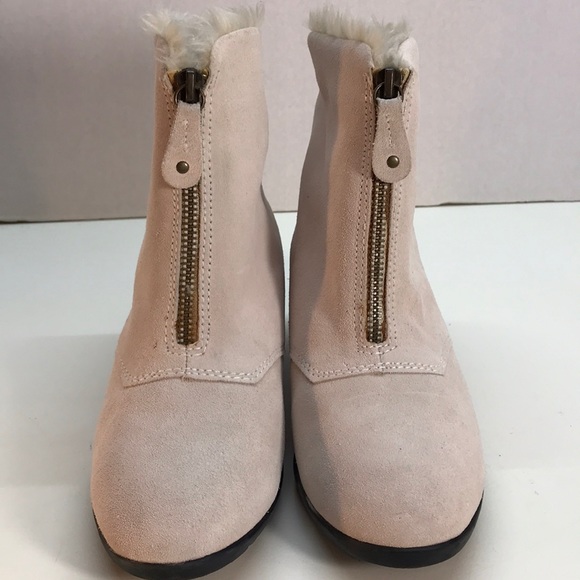 Sporto Pink Fur Lined Bootie Front Zipper Size 5.5 - Picture 2 of 8